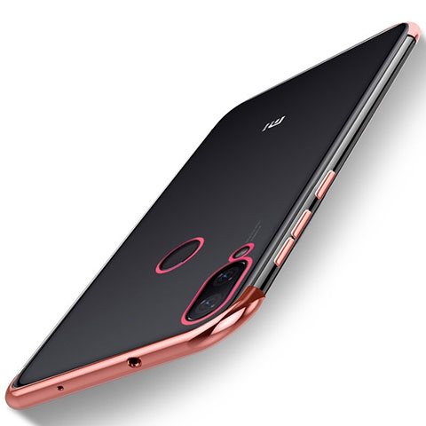 Xiaomi Mi Play 4G用極薄ソフトケース シリコンケース 耐衝撃 全面保護 クリア透明 H01 Xiaomi レッド