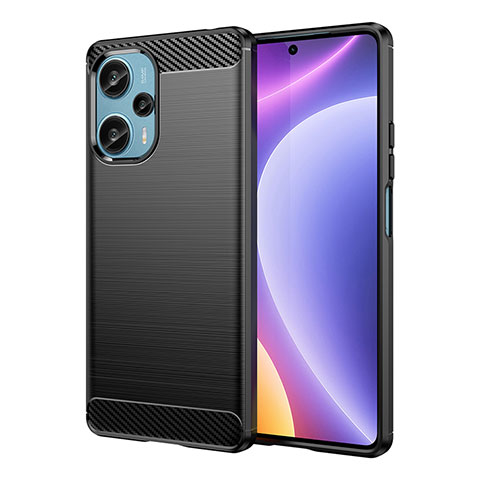 Xiaomi Poco F5 5G用シリコンケース ソフトタッチラバー ライン カバー MF1 Xiaomi ブラック