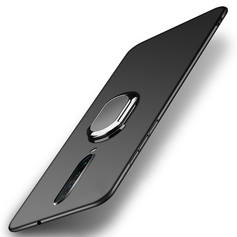 Xiaomi Poco X2用ハードケース プラスチック 質感もマット アンド指輪 マグネット式 A01 Xiaomi ブラック