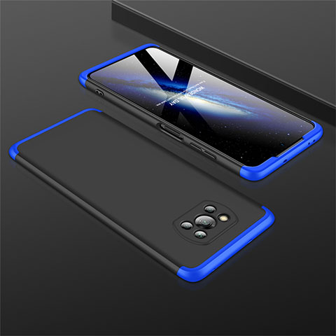 Xiaomi Poco X3 NFC用ハードケース プラスチック 質感もマット 前面と背面 360度 フルカバー M01 Xiaomi ネイビー・ブラック
