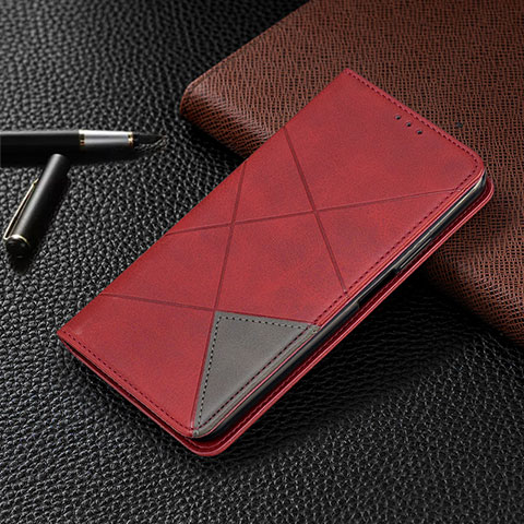 Xiaomi Poco X3 NFC用手帳型 レザーケース スタンド カバー L01 Xiaomi レッド