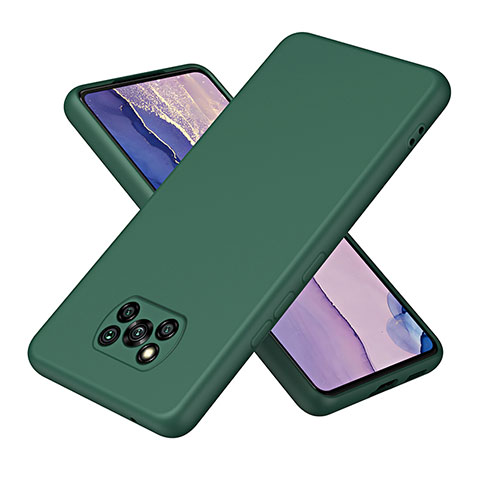 Xiaomi Poco X3 NFC用360度 フルカバー極薄ソフトケース シリコンケース 耐衝撃 全面保護 バンパー H01P Xiaomi グリーン