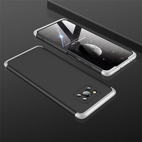 Xiaomi Poco X3 Pro用ハードケース プラスチック 質感もマット 前面と背面 360度 フルカバー M01 Xiaomi シルバー・ブラック