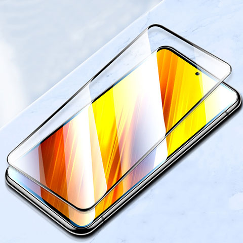 Xiaomi Poco X3 Pro用強化ガラス フル液晶保護フィルム Xiaomi ブラック