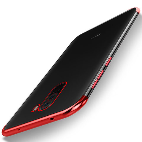 Xiaomi Pocophone F1用極薄ソフトケース シリコンケース 耐衝撃 全面保護 クリア透明 H01 Xiaomi レッド