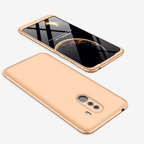 Xiaomi Pocophone F1用ハードケース プラスチック 質感もマット 前面と背面 360度 フルカバー Xiaomi ゴールド