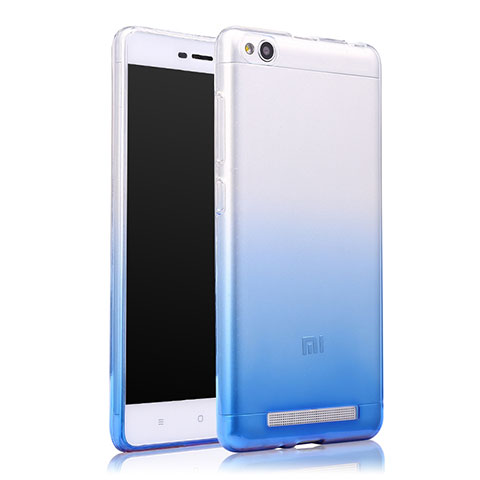 Xiaomi Redmi 3用極薄ソフトケース グラデーション 勾配色 クリア透明 Xiaomi ネイビー