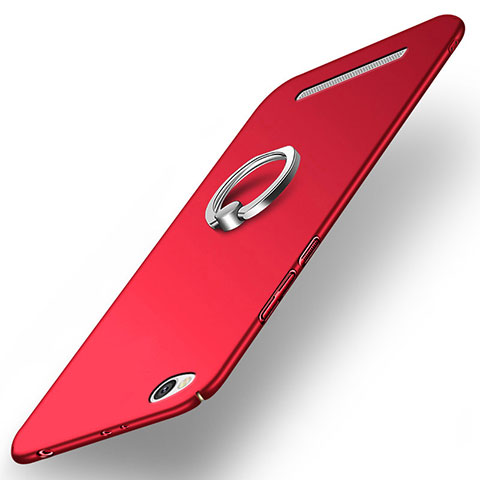 Xiaomi Redmi 3用ハードケース プラスチック 質感もマット アンド指輪 Xiaomi レッド