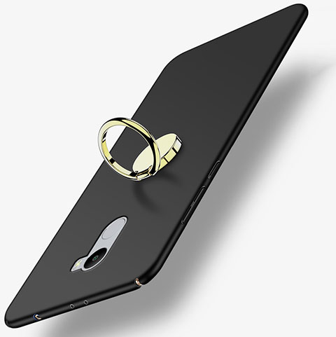 Xiaomi Redmi 4 Standard Edition用ハードケース プラスチック 質感もマット アンド指輪 Xiaomi ブラック