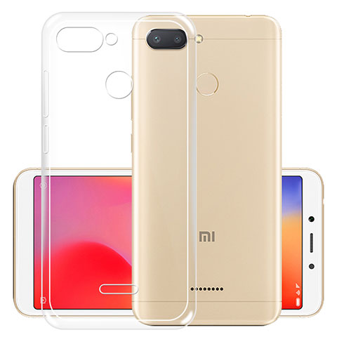 Xiaomi Redmi 6用極薄ソフトケース シリコンケース 耐衝撃 全面保護 クリア透明 T05 Xiaomi クリア