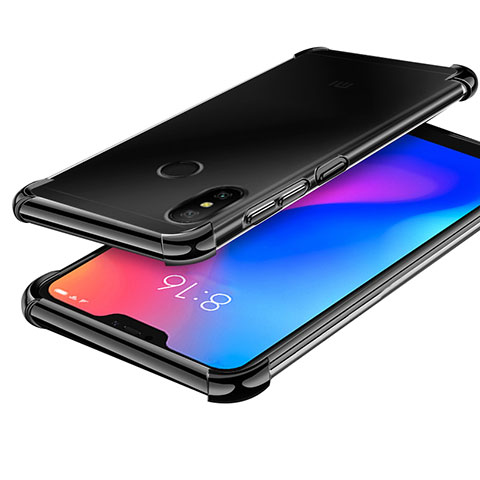 Xiaomi Redmi 6 Pro用極薄ソフトケース シリコンケース 耐衝撃 全面保護 クリア透明 H02 Xiaomi ブラック