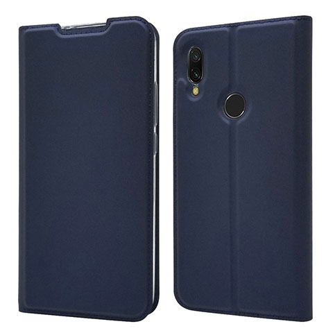 Xiaomi Redmi 7用手帳型 レザーケース スタンド カバー Xiaomi ネイビー