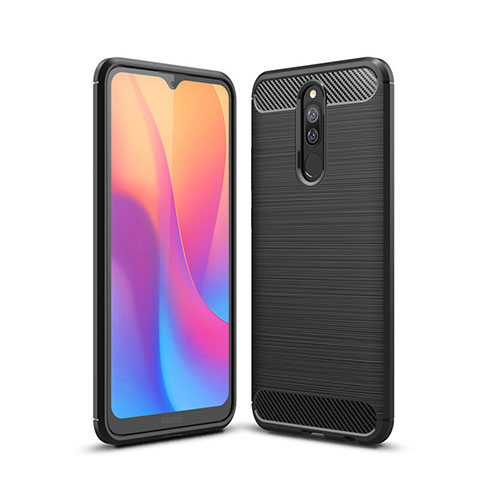 Xiaomi Redmi 8用シリコンケース ソフトタッチラバー ライン カバー Xiaomi ブラック