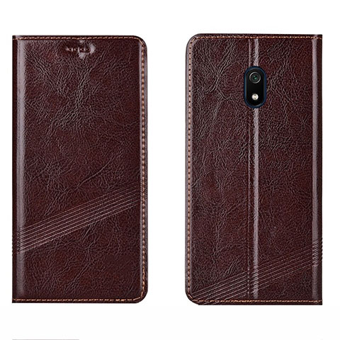 Xiaomi Redmi 8A用手帳型 レザーケース スタンド カバー L15 Xiaomi ブラウン