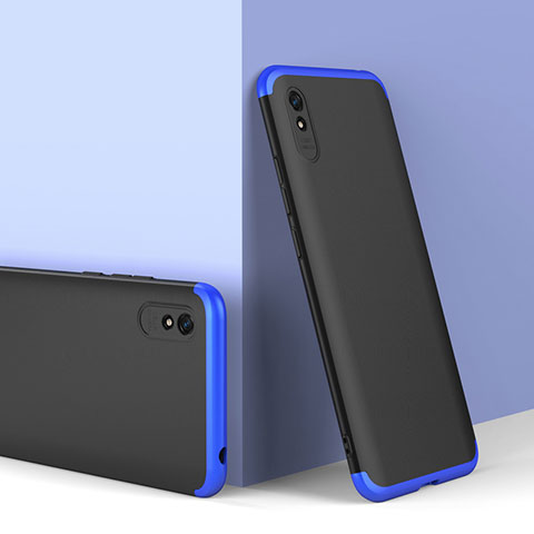 Xiaomi Redmi 9A用ハードケース プラスチック 質感もマット 前面と背面 360度 フルカバー P01 Xiaomi ネイビー・ブラック