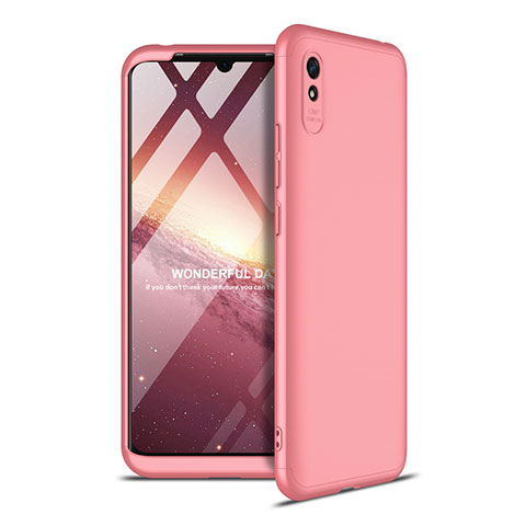 Xiaomi Redmi 9AT用ハードケース プラスチック 質感もマット 前面と背面 360度 フルカバー P02 Xiaomi ローズゴールド