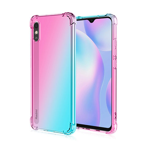 Xiaomi Redmi 9AT用極薄ソフトケース シリコンケース 耐衝撃 全面保護 クリア透明 S01 Xiaomi ピンク