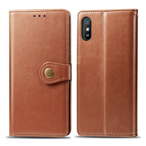 Xiaomi Redmi 9AT用手帳型 レザーケース スタンド カバー S05D Xiaomi ブラウン