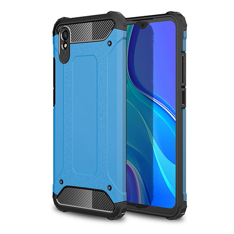 Xiaomi Redmi 9AT用ハイブリットバンパーケース プラスチック 兼シリコーン カバー WL1 Xiaomi ネイビー