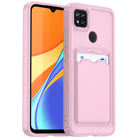 Xiaomi Redmi 9C用360度 フルカバー極薄ソフトケース シリコンケース 耐衝撃 全面保護 バンパー HD1 Xiaomi ローズゴールド