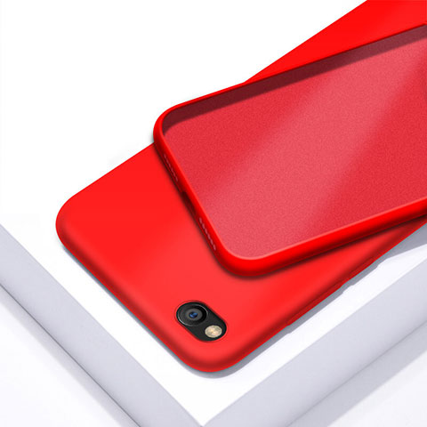 Xiaomi Redmi Go用360度 フルカバー極薄ソフトケース シリコンケース 耐衝撃 全面保護 バンパー Xiaomi レッド