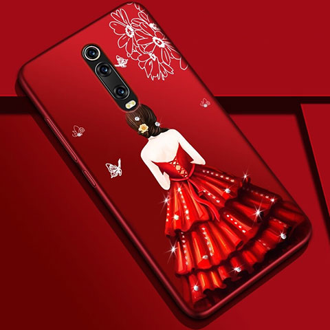 Xiaomi Redmi K20用シリコンケース ソフトタッチラバー バタフライ ドレスガール ドレス少女 カバー K01 Xiaomi マルチカラー