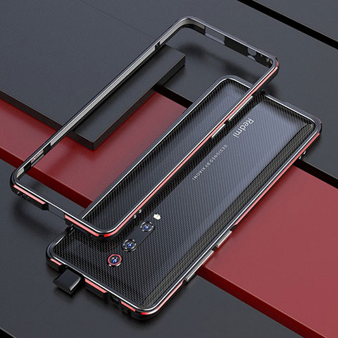 Xiaomi Redmi K20用ケース 高級感 手触り良い アルミメタル 製の金属製 バンパー カバー Xiaomi レッド・ブラック