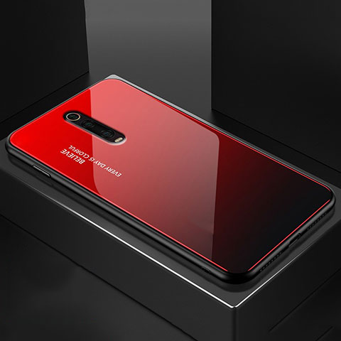 Xiaomi Redmi K20用ハイブリットバンパーケース プラスチック 鏡面 カバー Xiaomi レッド