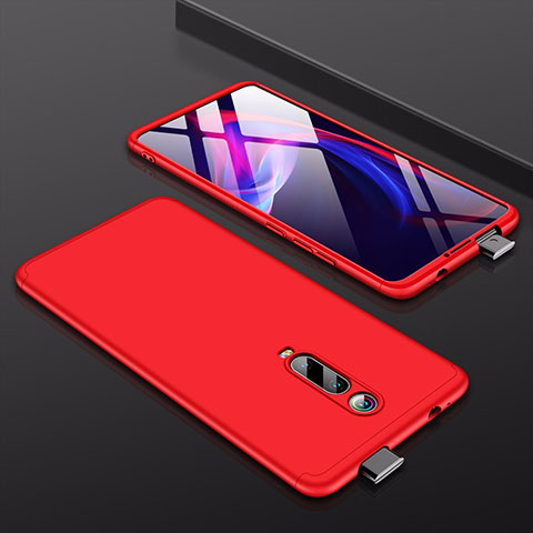 Xiaomi Redmi K20用ハードケース プラスチック 質感もマット 前面と背面 360度 フルカバー Xiaomi レッド