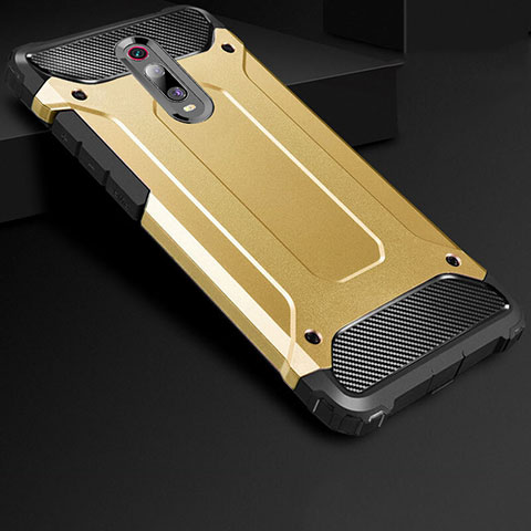 Xiaomi Redmi K20 Pro用360度 フルカバー極薄ソフトケース シリコンケース 耐衝撃 全面保護 バンパー Xiaomi ゴールド