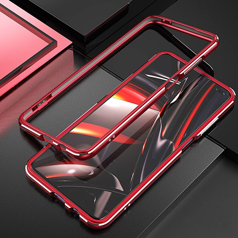 Xiaomi Redmi K30 5G用ケース 高級感 手触り良い アルミメタル 製の金属製 バンパー カバー A01 Xiaomi レッド