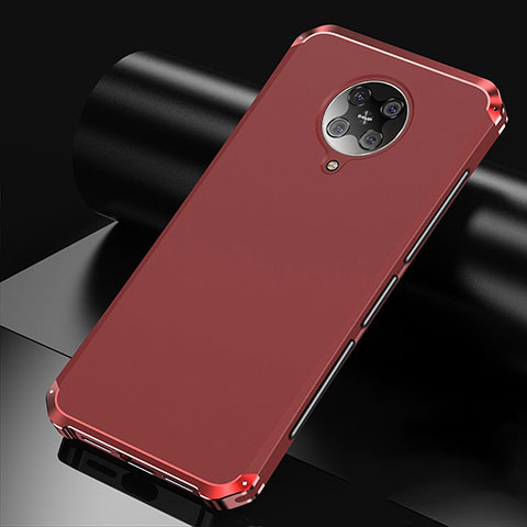 Xiaomi Redmi K30 Pro Zoom用ケース 高級感 手触り良い アルミメタル 製の金属製 カバー T01 Xiaomi レッド