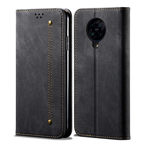 Xiaomi Redmi K30 Pro Zoom用手帳型 布 スタンド H01 Xiaomi ブラック