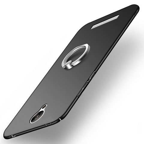 Xiaomi Redmi Note 2用ハードケース プラスチック 質感もマット アンド指輪 Xiaomi ブラック