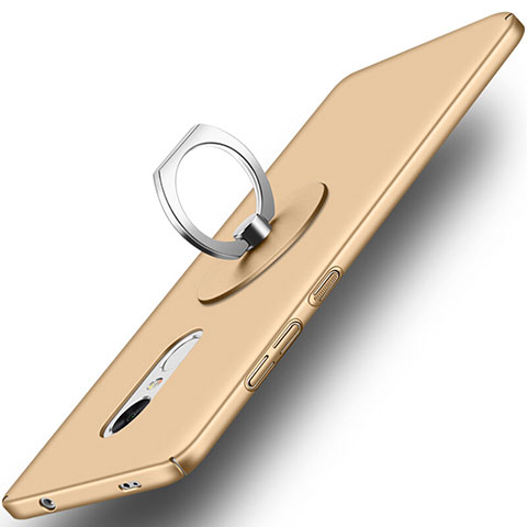 Xiaomi Redmi Note 4 Standard Edition用ハードケース プラスチック 質感もマット アンド指輪 Xiaomi ゴールド
