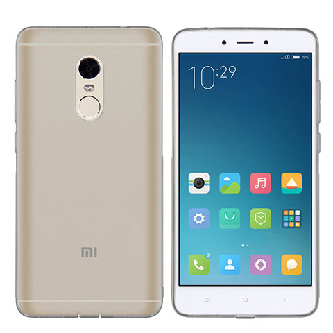 Xiaomi Redmi Note 4X用極薄ソフトケース シリコンケース 耐衝撃 全面保護 クリア透明 T09 Xiaomi グレー