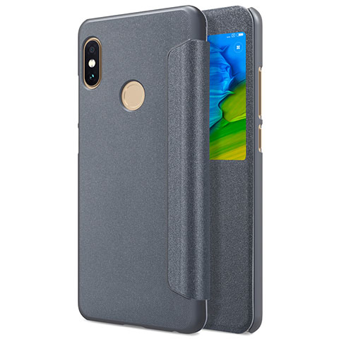 Xiaomi Redmi Note 5用手帳型 レザーケース スタンド L01 Xiaomi グレー