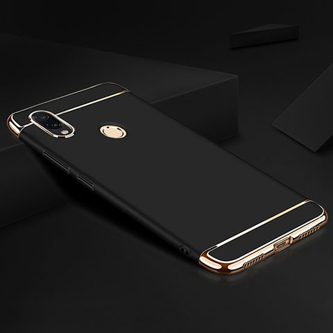 Xiaomi Redmi Note 7用ケース 高級感 手触り良い メタル兼プラスチック バンパー M01 Xiaomi ブラック