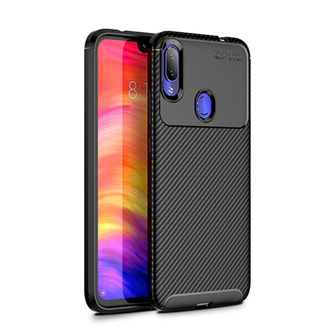 Xiaomi Redmi Note 7 Pro用シリコンケース ソフトタッチラバー ツイル カバー Xiaomi ブラック