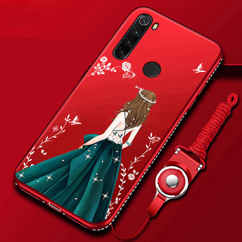 Xiaomi Redmi Note 8 (2021)用シリコンケース ソフトタッチラバー バタフライ ドレスガール ドレス少女 カバー Xiaomi マルチカラー