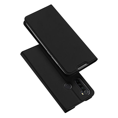 Xiaomi Redmi Note 8 (2021)用手帳型 レザーケース スタンド カバー T12 Xiaomi ブラック
