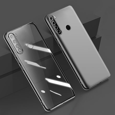 Xiaomi Redmi Note 8 (2021)用極薄ソフトケース シリコンケース 耐衝撃 全面保護 クリア透明 D01 Xiaomi ブラック