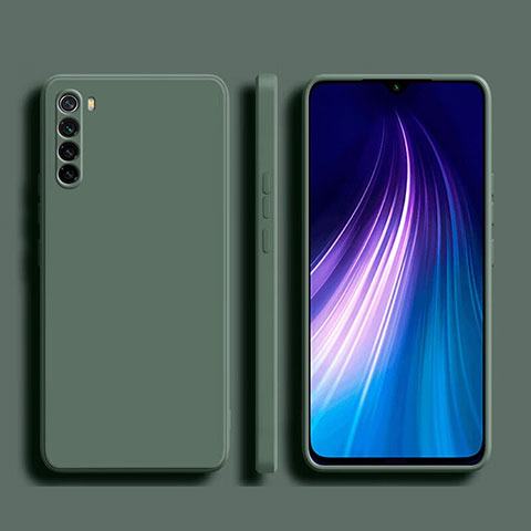 Xiaomi Redmi Note 8 (2021)用360度 フルカバー極薄ソフトケース シリコンケース 耐衝撃 全面保護 バンパー YK1 Xiaomi グリーン