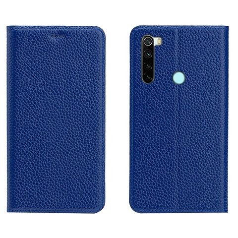 Xiaomi Redmi Note 8用手帳型 レザーケース スタンド カバー T10 Xiaomi ネイビー