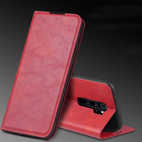 Xiaomi Redmi Note 8 Pro用手帳型 レザーケース スタンド カバー T07 Xiaomi レッド