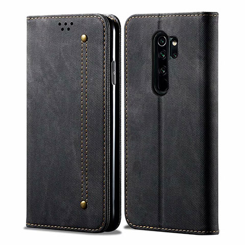 Xiaomi Redmi Note 8 Pro用手帳型 布 スタンド H01 Xiaomi ブラック