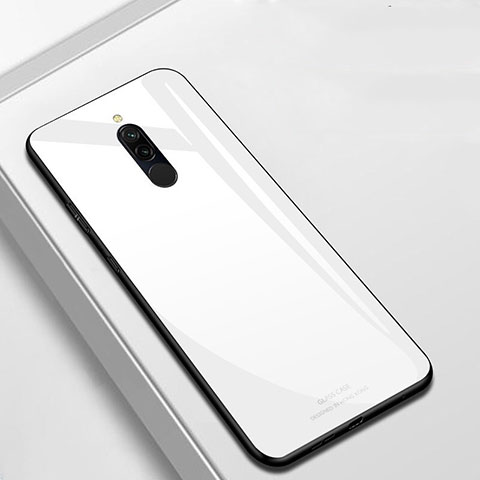 Xiaomi Redmi Note 8T用ハイブリットバンパーケース プラスチック 鏡面 カバー T01 Xiaomi ホワイト