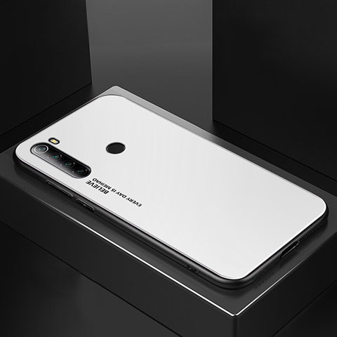 Xiaomi Redmi Note 8T用ハイブリットバンパーケース プラスチック 鏡面 カバー Xiaomi ホワイト