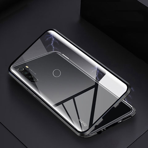 Xiaomi Redmi Note 8T用ケース 高級感 手触り良い アルミメタル 製の金属製 360度 フルカバーバンパー 鏡面 カバー M01 Xiaomi ブラック