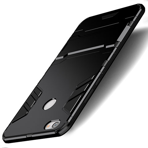 Xiaomi Redmi Y1用ハイブリットバンパーケース スタンド プラスチック 兼シリコーン Xiaomi ブラック